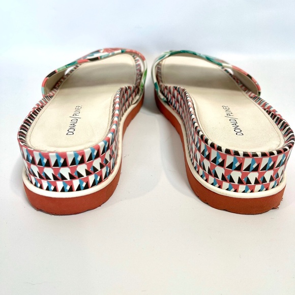 Donald J. Pliner Cava Wedge Slide Tropical Leaf Print Flip Flops Floral Sandals - Picture 5 of 9